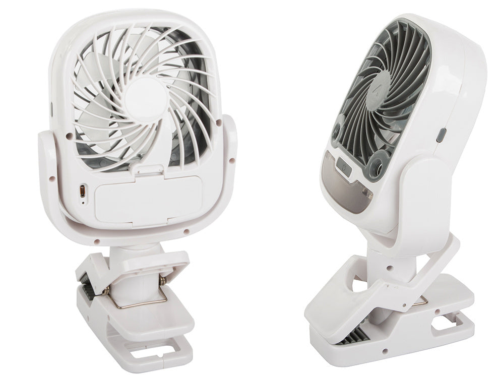 Front & Side Profile of Portable USB Desk Fan