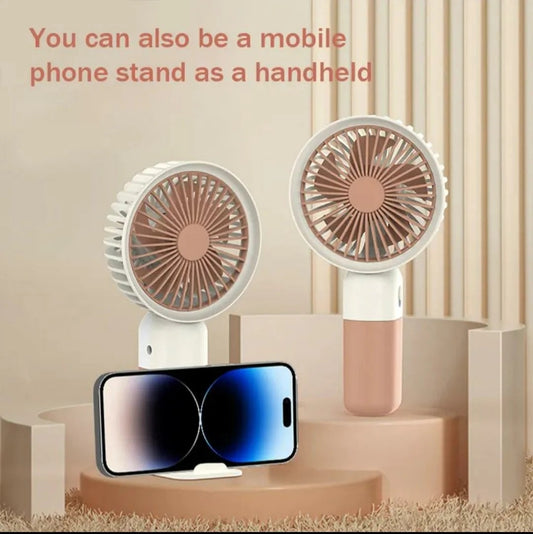 Mini Cute USB Fan with Phone Stand
