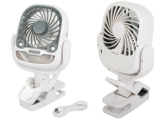 Rechargeable Cooling Fan with Stand & Clip