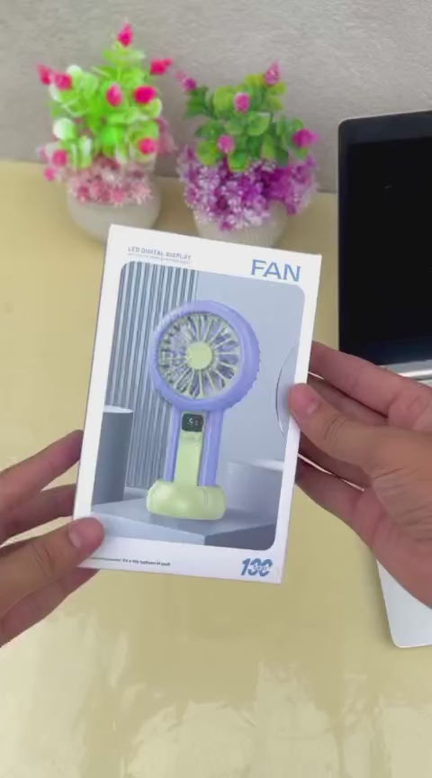 Portable LED Digital Display Mini Fan